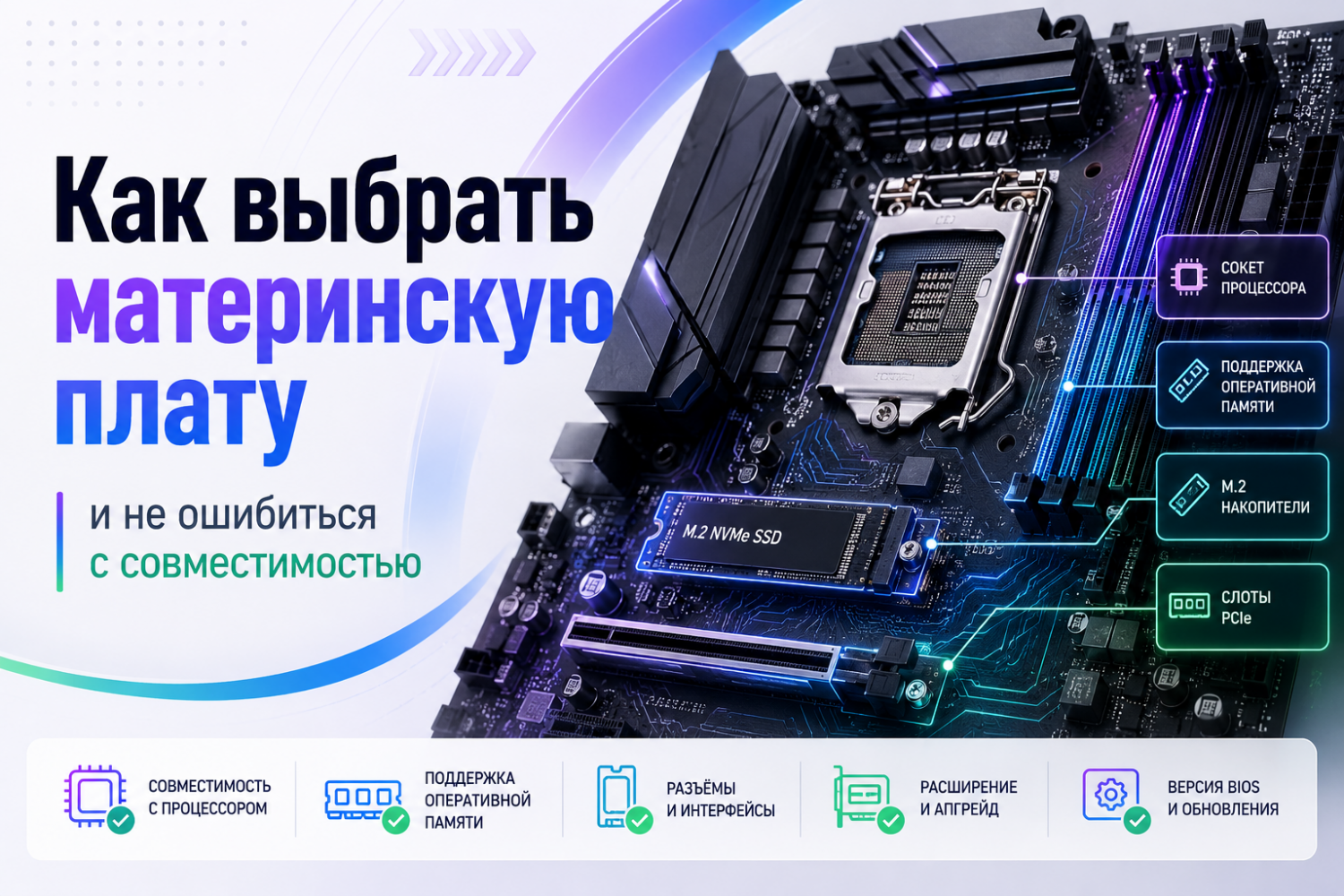 Как выбрать материнскую плату и не ошибиться с совместимостью