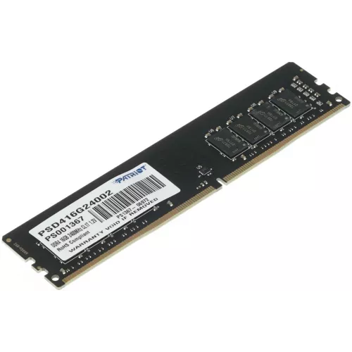 Память DDR4 16GB 2400MHz Patriot PSD416G24002 Signature RTL PC4-19200 CL17 DIMM 288-pin 1.2В dual rank Ret