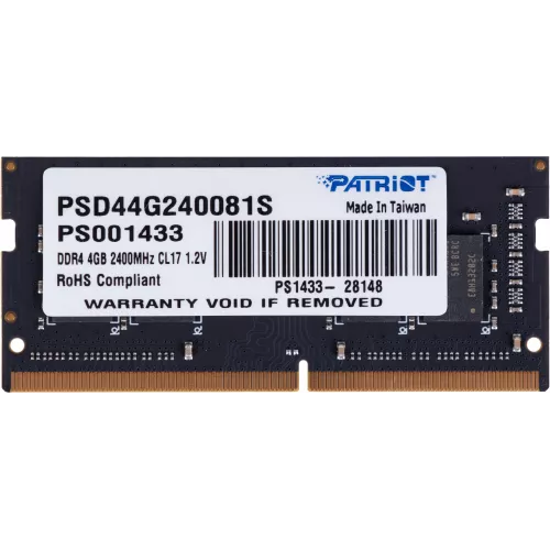 Память DDR4 4Gb 2400MHz Patriot PSD44G240081S Signature RTL PC4-19200 CL17 SO-DIMM 260-pin 1.2В single rank Ret