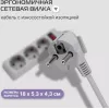 Сетевой фильтр Buro 300SL-1-G 1м (3 розетки) серый (пакет ПЭ)