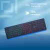 Клавиатура Оклик 420MRL черный USB slim Multimedia LED (1091226) кабель 1.5м