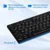 Клавиатура Оклик 420MRL черный USB slim Multimedia LED (1091226) кабель 1.5м