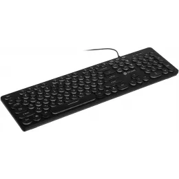 Клавиатура Оклик 420MRL черный USB slim Multimedia LED (1091226) кабель 1.5м