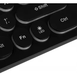 Клавиатура Оклик 420MRL черный USB slim Multimedia LED (1091226) кабель 1.5м