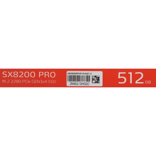 Накопитель SSD A-Data PCIe 3.0 x4 512GB ASX8200PNP-512GT-C XPG SX8200 Pro M.2 2280