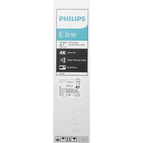 Монитор Philips 27" 276E8VJSB (00/01) черный IPS LED 16:9 HDMI матовая 1000:1 350cd 178гр/178гр 3840x2160 60Hz DP 4K 4.84кг