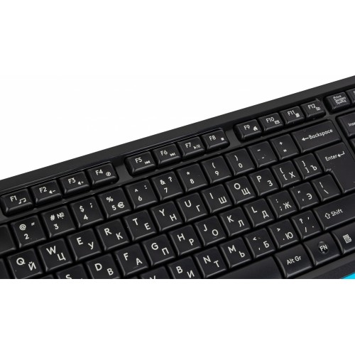 Клавиатура + мышь A4Tech Fstyler FG1010 клав:черный/синий мышь:черный/синий USB беспроводная Multimedia (FG1010 BLUE)