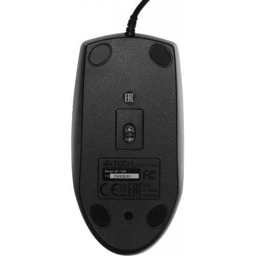Мышь A4Tech OP-730D черный оптическая 1200dpi USB 4but
