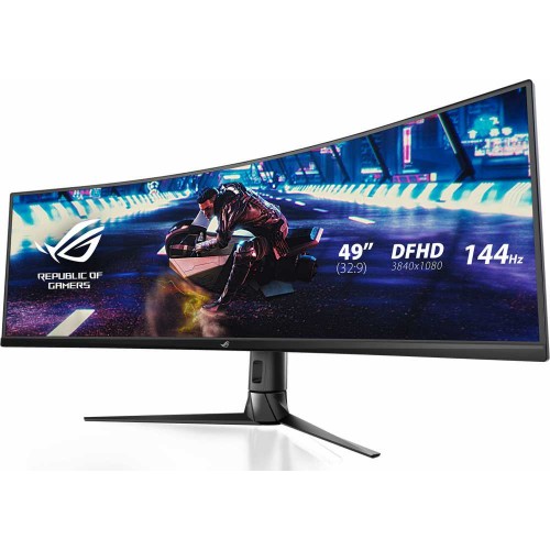 Монитор Asus 49" ROG Strix XG49VQ черный VA LED 32:9 HDMI M/M матовая HAS Piv 450cd 3840x1080 144Hz FreeSync 2 DP FHD USB 12.2кг