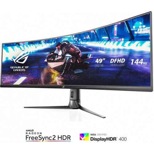 Монитор Asus 49" ROG Strix XG49VQ черный VA LED 32:9 HDMI M/M матовая HAS Piv 450cd 3840x1080 144Hz FreeSync 2 DP FHD USB 12.2кг