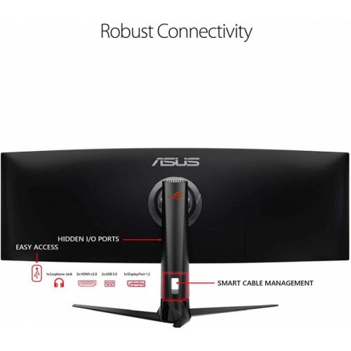 Монитор Asus 49" ROG Strix XG49VQ черный VA LED 32:9 HDMI M/M матовая HAS Piv 450cd 3840x1080 144Hz FreeSync 2 DP FHD USB 12.2кг