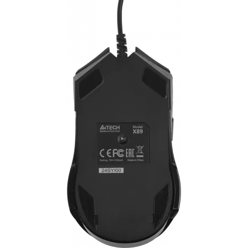 Мышь A4Tech X89 Maze черный оптическая 2400dpi USB 8but (X89 (MAZE))