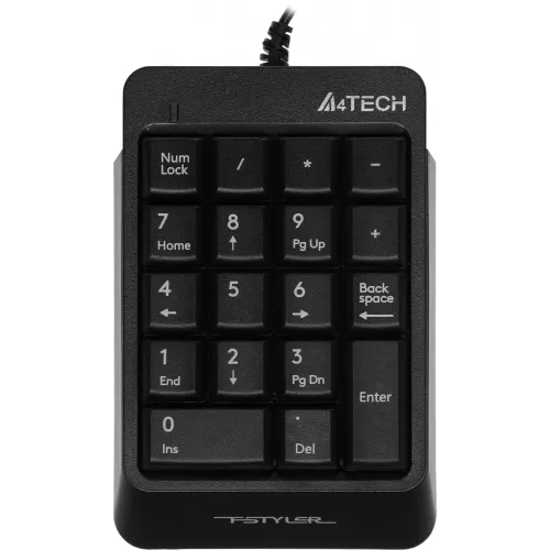 Числовой блок A4Tech FK13P черный USB slim для ноутбука (FK13P BLACK) кабель 1.5м