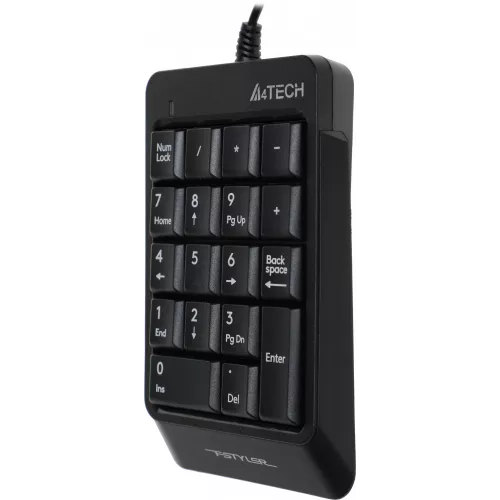 Числовой блок A4Tech FK13P черный USB slim для ноутбука (FK13P BLACK) кабель 1.5м