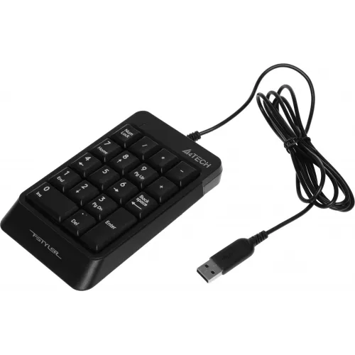 Числовой блок A4Tech FK13P черный USB slim для ноутбука (FK13P BLACK) кабель 1.5м