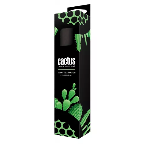 Коврик для мыши Cactus Black 250x200x3мм (CS-MP-D01S)