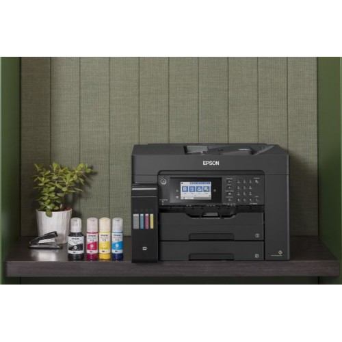 МФУ струйный Epson L15150 (C11CH72404/505/506/403/503) A3+ Duplex Net WiFi черный