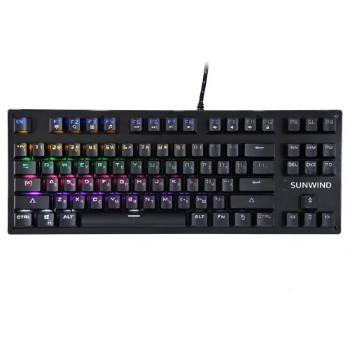 Клавиатура SunWind SW-K900G механическая черный USB Multimedia for gamer LED (1422332) кабель 1.8м