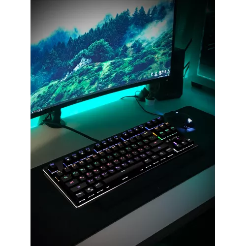 Клавиатура SunWind SW-K900G механическая черный USB Multimedia for gamer LED (1422332) кабель 1.8м