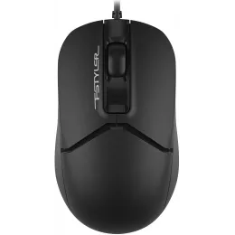 Мышь A4Tech Fstyler FM12S черный оптическая 1200dpi silent USB 3but (FM12S BLACK)