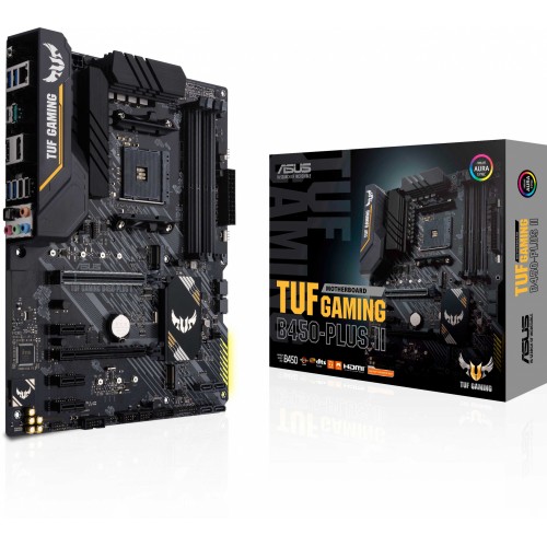 Материнская плата Asus TUF GAMING B450-PLUS II Soc-AM4 AMD B450 4xDDR4 ATX AC`97 8ch(7.1) GbLAN RAID+HDMI+DP