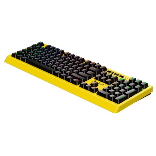 Клавиатура A4Tech B810RC Punk механическая желтый/черный USB for gamer LED (B810RC ( PUNK YELLOW )) кабель 1.8м