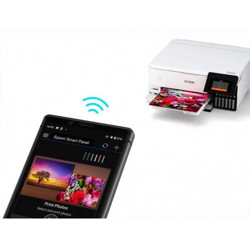 МФУ струйный Epson EcoTank L8160 (C11CJ20404/403/402) A4 Duplex Net WiFi белый
