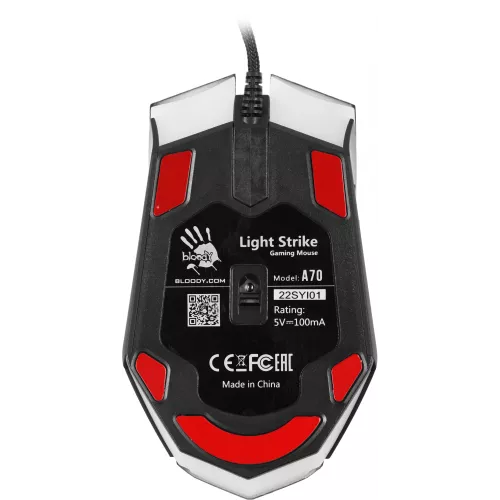 Мышь A4Tech Bloody A70 черный оптическая 6200dpi USB 8but (A70 MATTE BLACK)