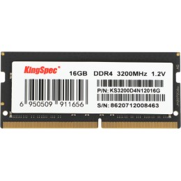Память DDR4 16GB 3200MHz Kingspec KS3200D4N12016G RTL PC4-25600 CL17 SO-DIMM 260-pin 1.2В single rank Ret