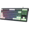 Клавиатура Оклик 711G серый/белый USB Multimedia for gamer LED (1790385) кабель 1.5м