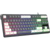 Клавиатура Оклик 711G серый/белый USB Multimedia for gamer LED (1790385) кабель 1.5м