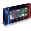 Клавиатура Оклик 711G серый/белый USB Multimedia for gamer LED (1790385) кабель 1.5м