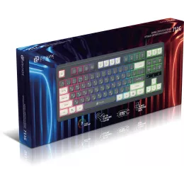 Клавиатура Оклик 711G серый/белый USB Multimedia for gamer LED (1790385) кабель 1.5м