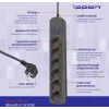 Сетевой фильтр Ippon BK-6-EU-1.8-10-B 1.8м (6 розеток) черный (коробка)
