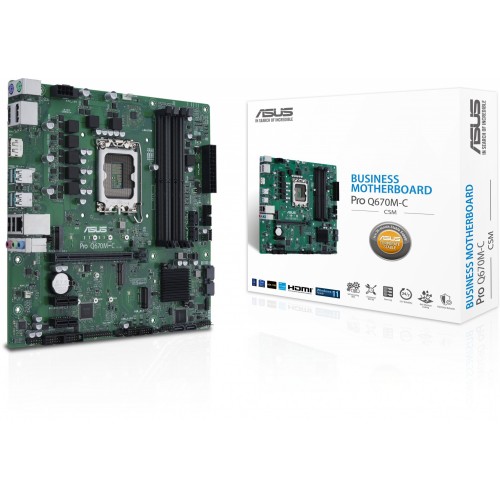 Материнская плата Asus PRO Q670M-C-CSM Soc-1700 Intel Q670 4xDDR5 mATX AC`97 8ch(7.1) GbLAN RAID+HDMI+DP