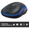 Мышь Logitech M185 черный/синий оптическая 1000dpi беспров. USB для ноутбука 2but (910-002632)