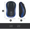 Мышь Logitech M185 черный/синий оптическая 1000dpi беспров. USB для ноутбука 2but (910-002632)