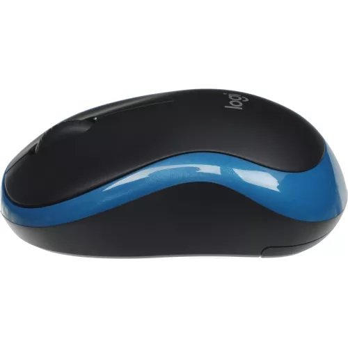 Мышь Logitech M185 черный/синий оптическая 1000dpi беспров. USB для ноутбука 2but (910-002632)