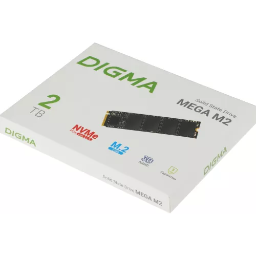 Накопитель SSD Digma PCIe 3.0 x4 2TB DGSM3002TM23T Mega M2 M.2 2280