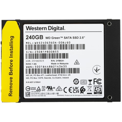 Накопитель SSD WD SATA-III 240GB WDS240G3G0A Green 2.5"