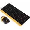 Клавиатура + мышь A4Tech Fstyler FG1110 клав:черный/желтый мышь:черный/желтый USB беспроводная Multimedia (FG1110 BUMBLEBEE)