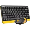 Клавиатура + мышь A4Tech Fstyler FG1110 клав:черный/желтый мышь:черный/желтый USB беспроводная Multimedia (FG1110 BUMBLEBEE)