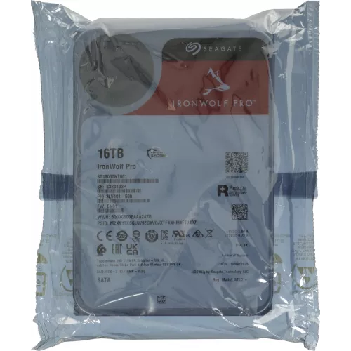 Жесткий диск Seagate SATA-III 16Tb ST16000NT001 NAS Ironwolf Pro 512E (7200rpm) 256Mb 3.5"