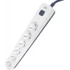 Сетевой фильтр Powercom SP-06W 3,0М 3м (6 розеток) белый/серый (коробка)