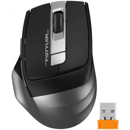 Мышь A4Tech Fstyler FG35S серый/черный оптическая 2000dpi silent беспров. USB 5but (FG35S USB GREY)