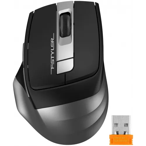 Мышь A4Tech Fstyler FG35S серый/черный оптическая 2000dpi silent беспров. USB 5but (FG35S USB GREY)