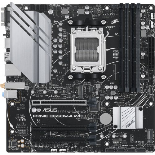 Материнская плата Asus PRIME B650M-A WIFI II Socket AM5 AMD B650 4xDDR5 mATX AC`97 8ch(7.1) 2.5Gg RAID+VGA+HDMI+DP