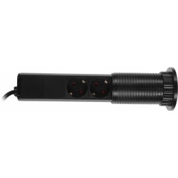 Сетевой разветвитель Premier 3R USB 1.8м (3 розетки) черный (коробка)