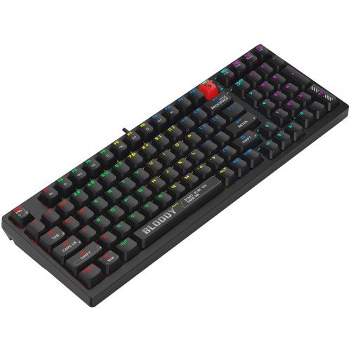 Клавиатура A4Tech S98 механическая черный USB for gamer LED (S98 BLACK) кабель 1.8м