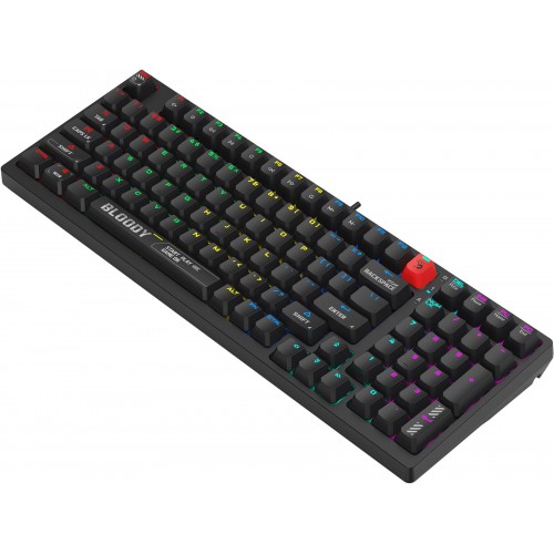 Клавиатура A4Tech S98 механическая черный USB for gamer LED (S98 BLACK) кабель 1.8м